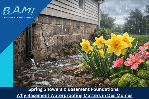 Basement waterproofing spring in des moines iowa