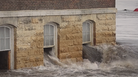 Flooding when water is present in home